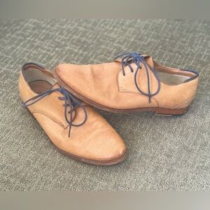 ALDO Chestnut Brown Leather Oxfords Dress Shoes Cap Toe Men's Size 8 Lace Up